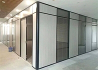 دیوار پارتیشن چوبی شیشه ای انعطاف پذیر برای فضای خصوصی مدولار دفتر