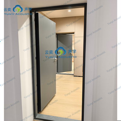 اتاق درام ضد صدا استودیوی موسیقی اتاق شفاف مانع صوتی درب عایق صوتی شیشه دید 60 دقیقه آکوستیک خانه ضد آتش با تله های باس
